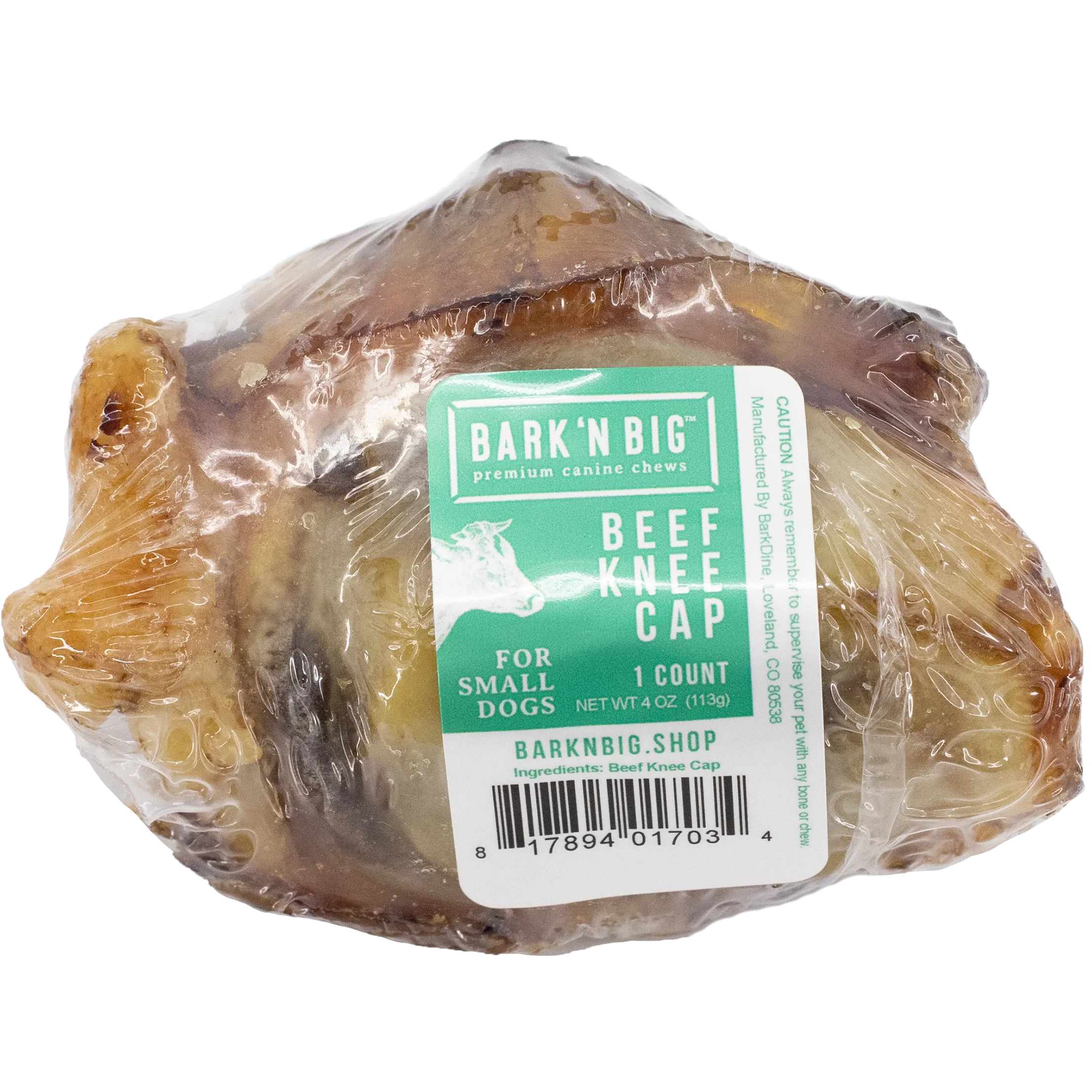 BarkNBig USA Beef Knee cap Dog Treat