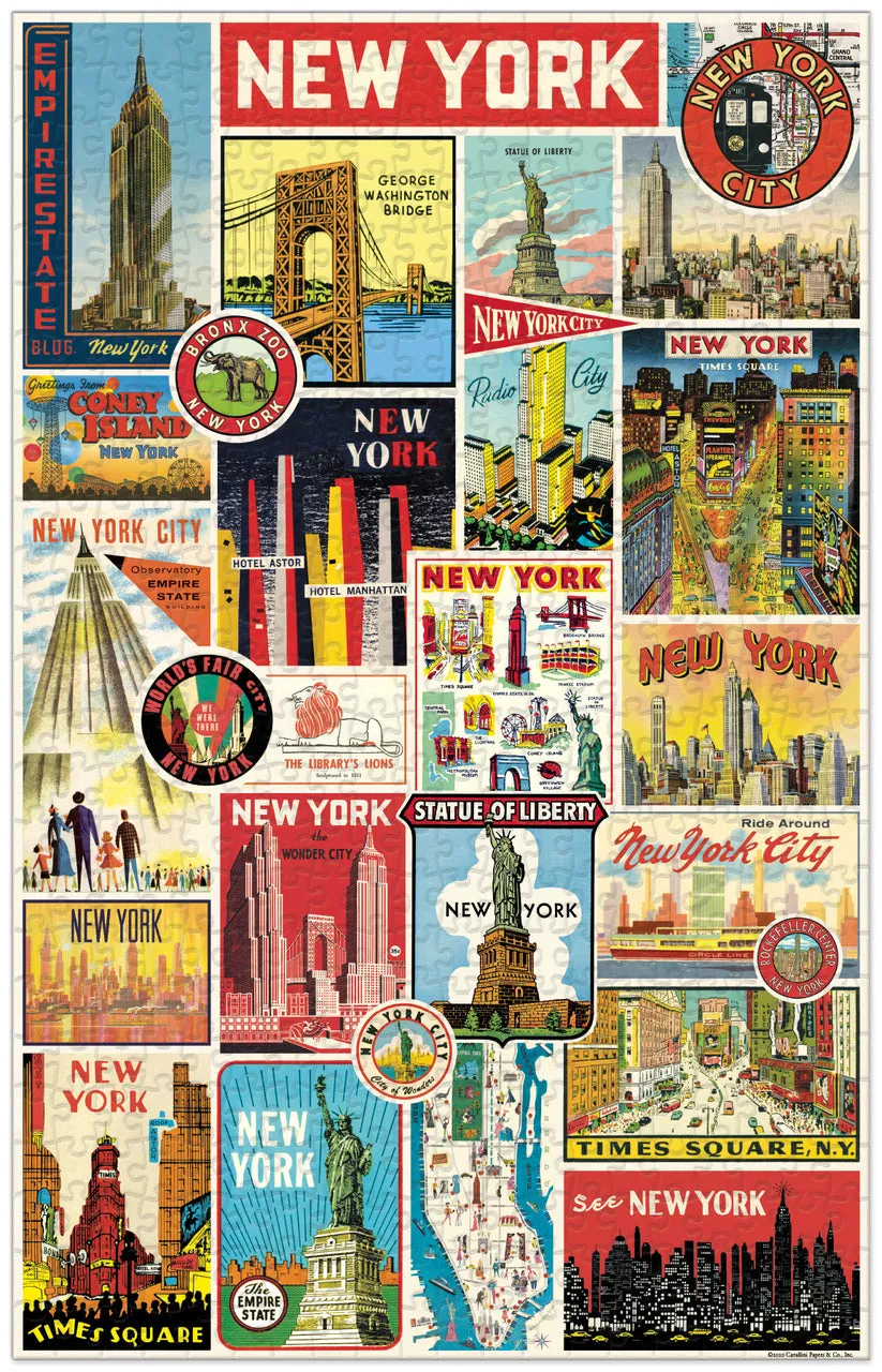 Cavallini & Co. New York City Collage 500 Piece Puzzle