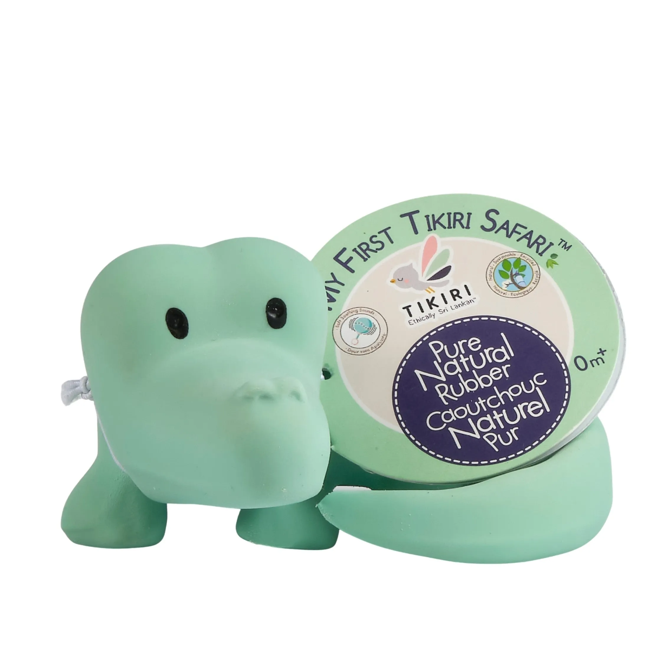 Crocodile - Organic Baby Teether Rattle & Bath Toy