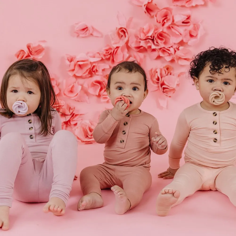 Doodle & Co. Holland Pop Pacifier - Blush/Lilac (Stage 1, 0 Months and up)