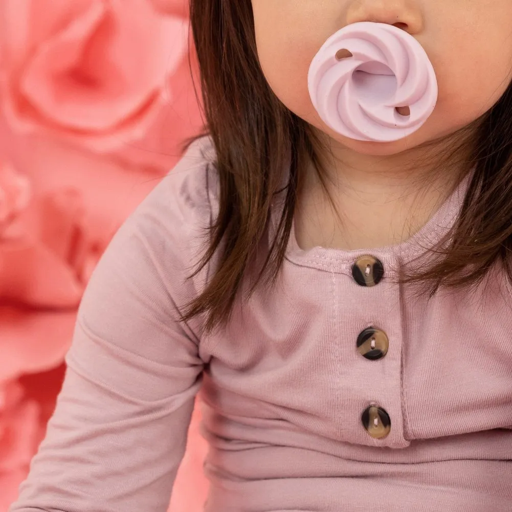 Doodle & Co. Holland Pop Pacifier - Blush/Lilac (Stage 1, 0 Months and up)