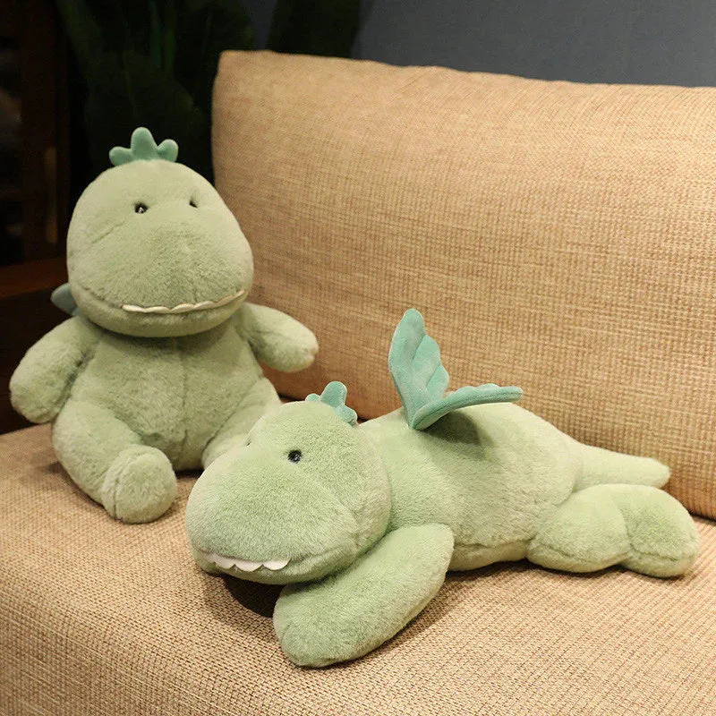 Hajiro the Goofy Green Kawaii Dinosaur Stuffed Animal Plushies