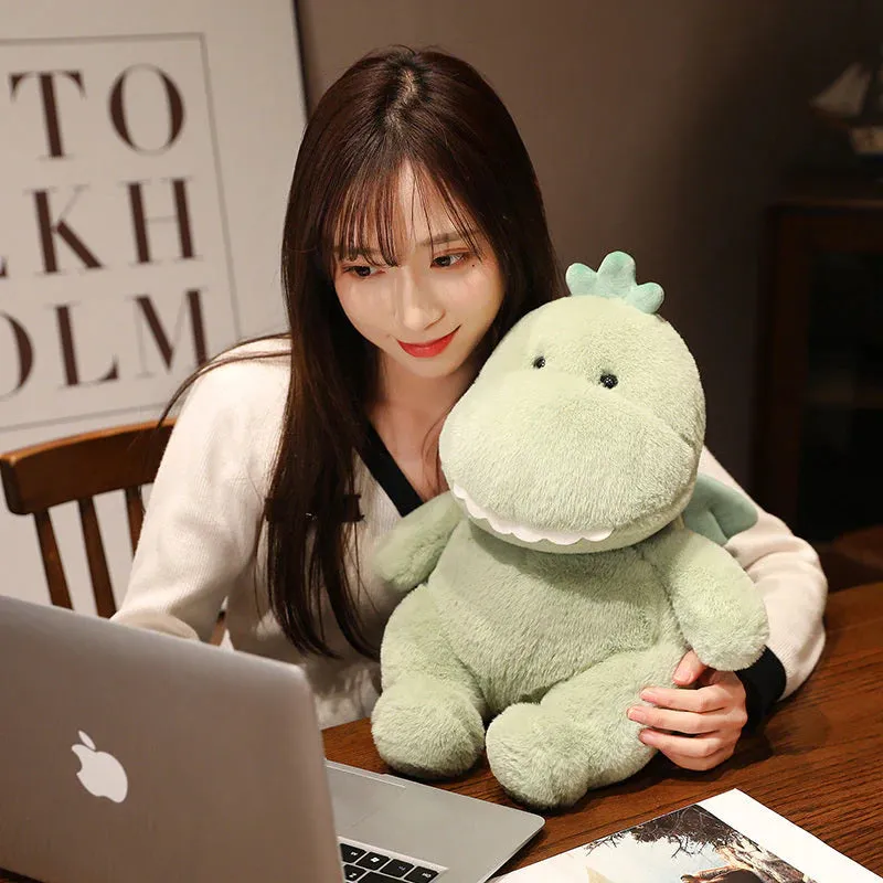 Hajiro the Goofy Green Kawaii Dinosaur Stuffed Animal Plushies