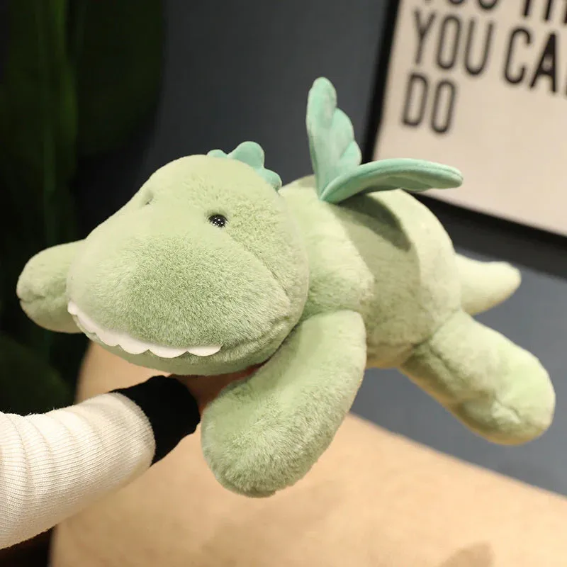 Hajiro the Goofy Green Kawaii Dinosaur Stuffed Animal Plushies