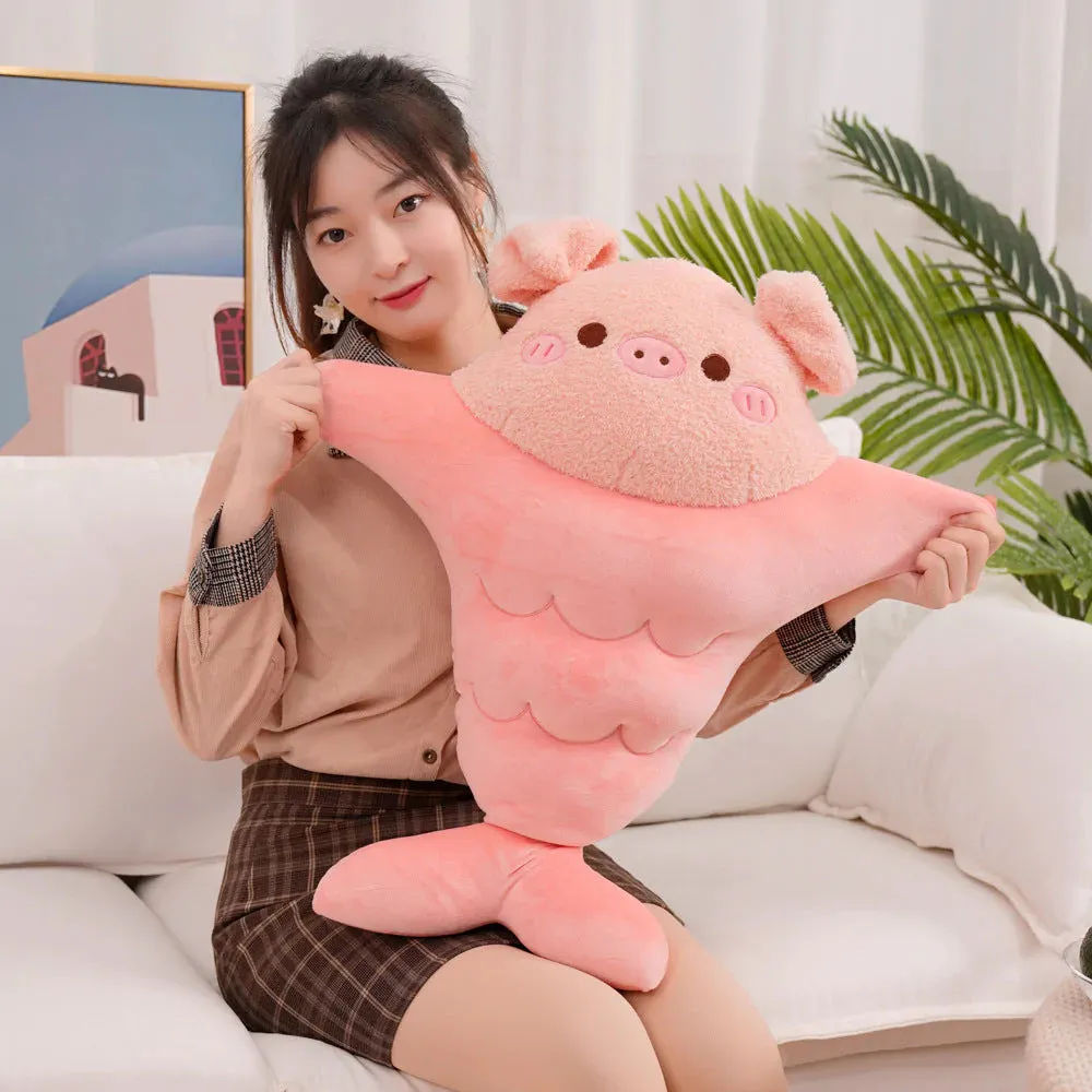 Japanese Taiyaki Fish-Shaped Bunny Pig Bear Stuffed Animals Plushie Collection