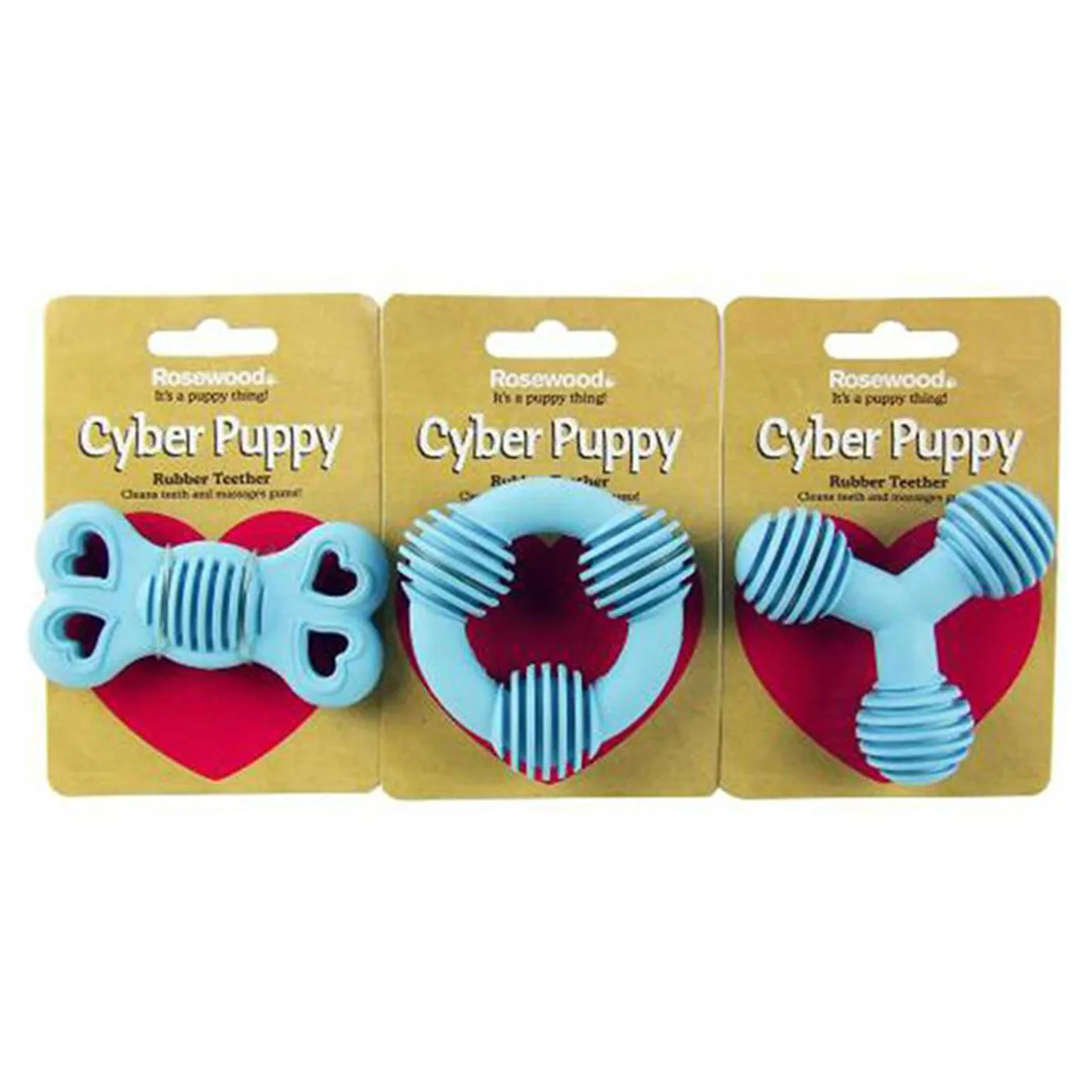 Puppy Rubber Teether Dental Assorted Toy