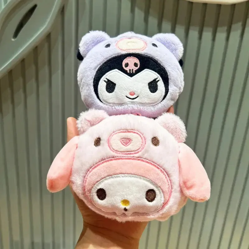 Sanrio Cinnamoroll Plush Wallet Keychain | Melody Kuromi Plushies | Coin Purse | Earphone Organizer | Bag Pendant | Key Ring | Girls Gifts