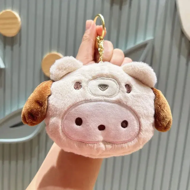 Sanrio Cinnamoroll Plush Wallet Keychain | Melody Kuromi Plushies | Coin Purse | Earphone Organizer | Bag Pendant | Key Ring | Girls Gifts