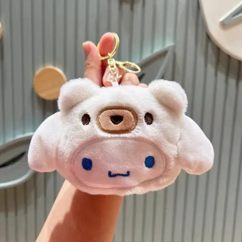 Sanrio Cinnamoroll Plush Wallet Keychain | Melody Kuromi Plushies | Coin Purse | Earphone Organizer | Bag Pendant | Key Ring | Girls Gifts
