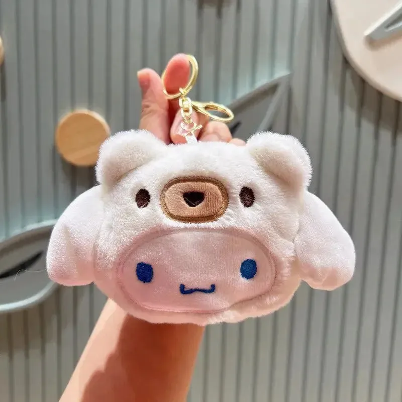 Sanrio Cinnamoroll Plush Wallet Keychain | Melody Kuromi Plushies | Coin Purse | Earphone Organizer | Bag Pendant | Key Ring | Girls Gifts