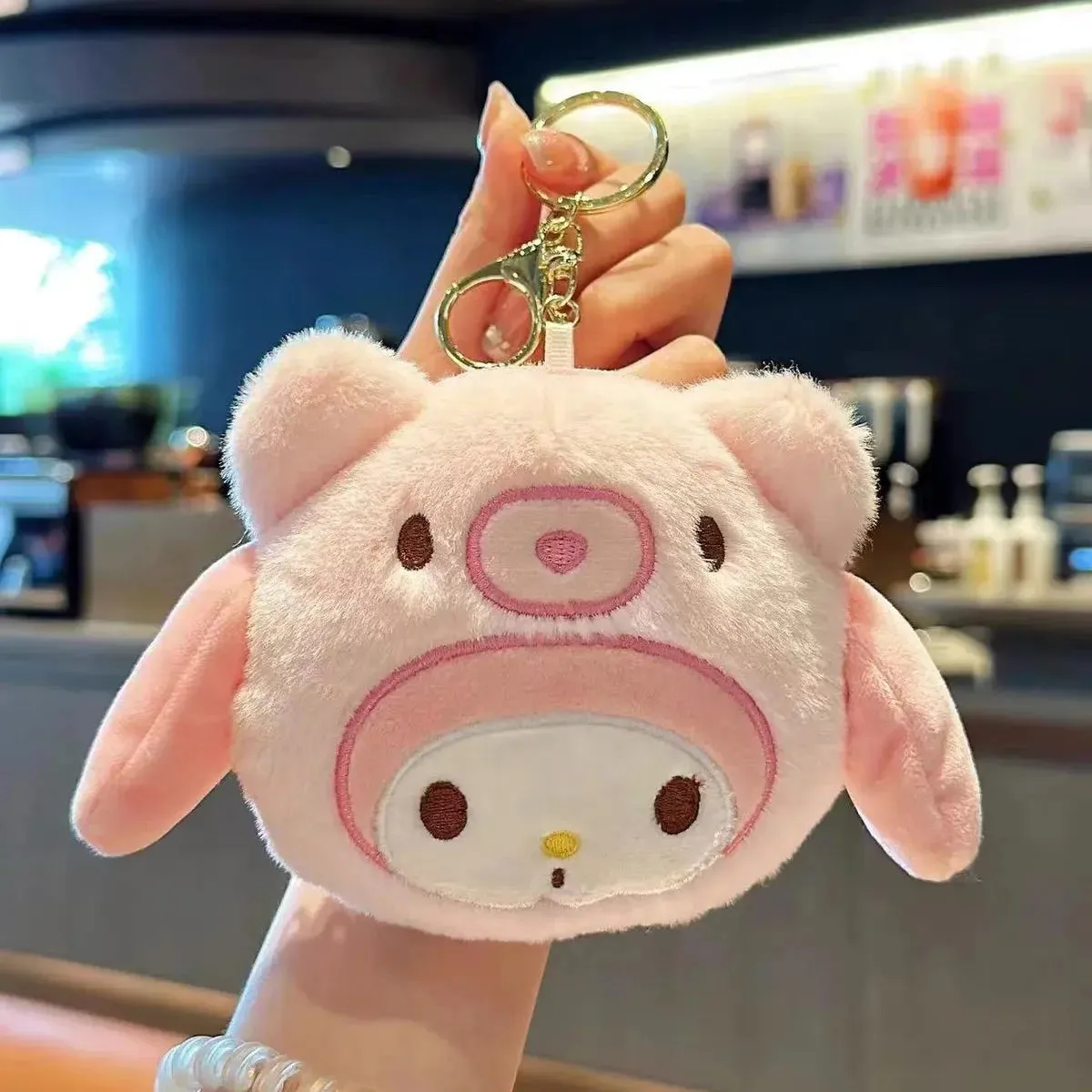 Sanrio Cinnamoroll Plush Wallet Keychain | Melody Kuromi Plushies | Coin Purse | Earphone Organizer | Bag Pendant | Key Ring | Girls Gifts