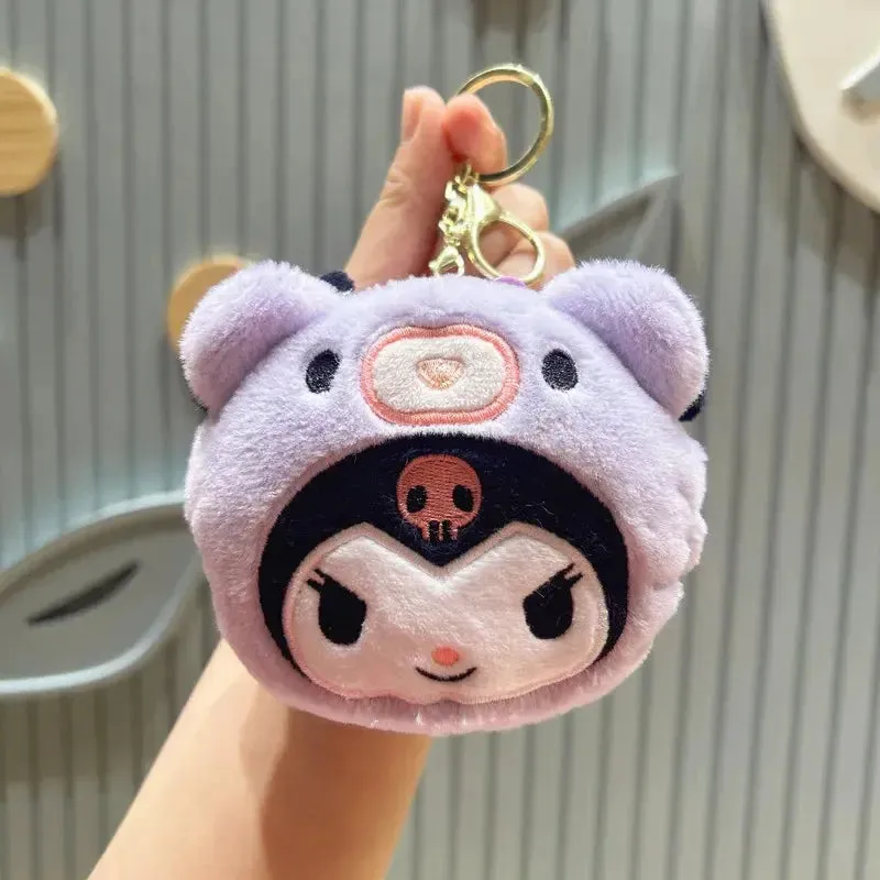 Sanrio Cinnamoroll Plush Wallet Keychain | Melody Kuromi Plushies | Coin Purse | Earphone Organizer | Bag Pendant | Key Ring | Girls Gifts